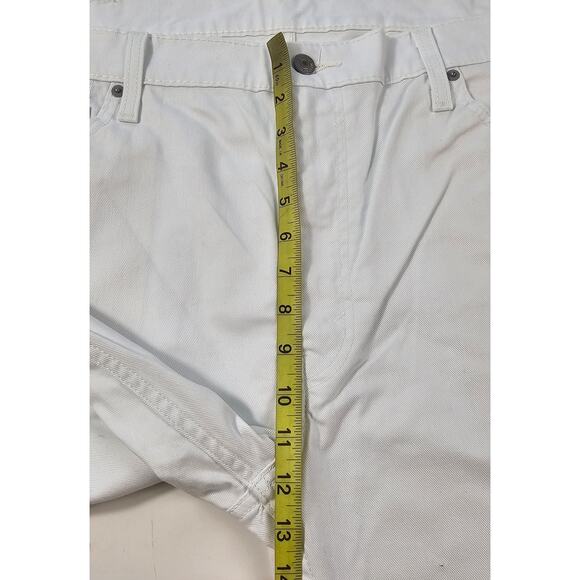 Levis 511 size 42 white raw hem dad shorts slim fit EUC undyed summer 90s y2k - Picture 8 of 10